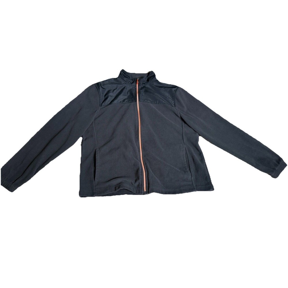 Vintage Y2K Starter Full Zip Fleece Sweatshirt Jacket Pockets Mens Size M Grey